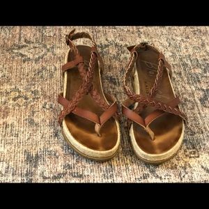 Blowfish sandals brown/cognac leather size 9